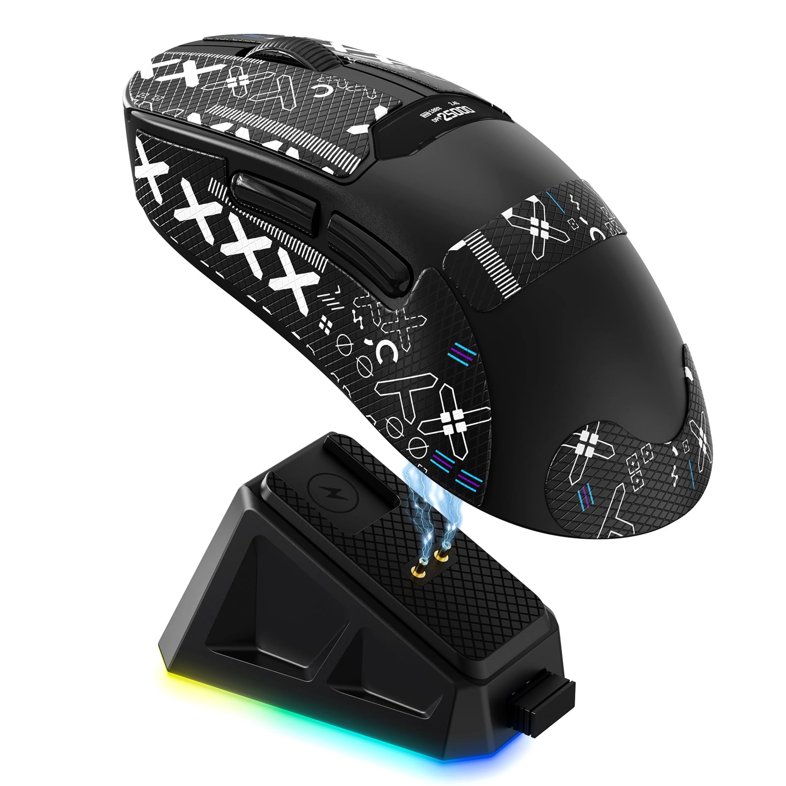 Amazon | MAGIC-REFINER R1 ゲーミングマウス、25000DPI、充電ドック